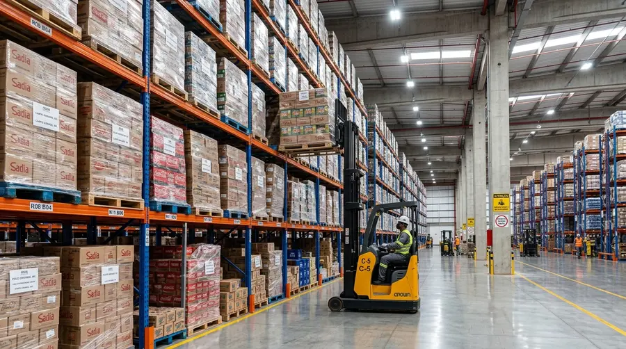 Centro de distribuição logístico com estruturas porta-paletes industriais de alta densidade no Polo Empresarial Oeste em Campo Grande MS